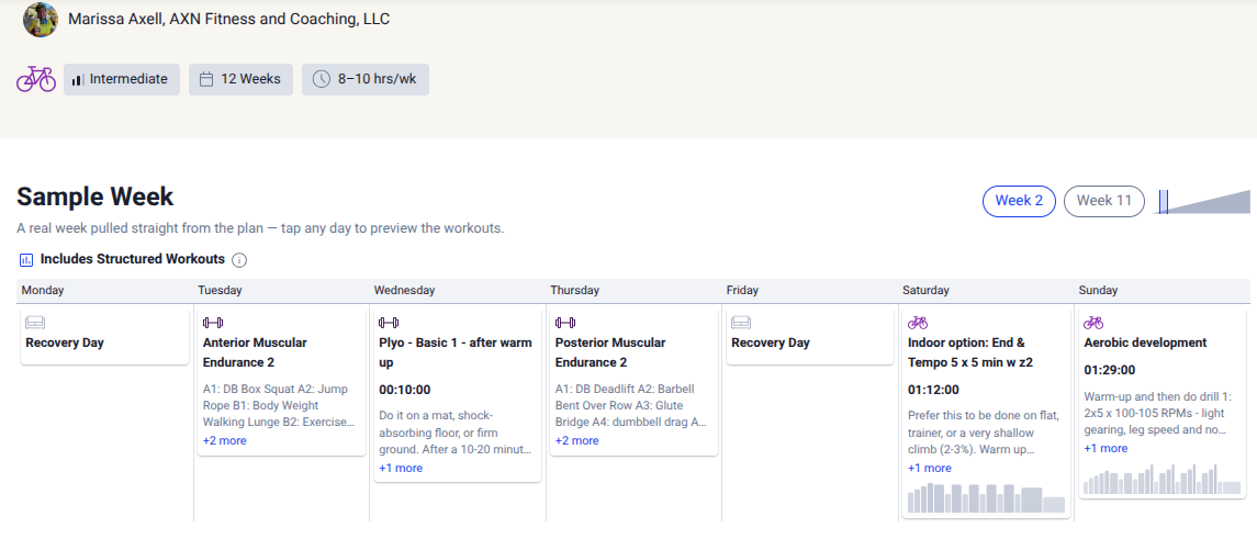 Endurance Strong - 12-weeks Cycling Training Plan - NEW